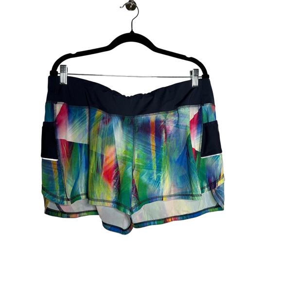 Athleta Athletic Short Women's XL Tropea Ready Set Watercolor - Picture 6 of 6